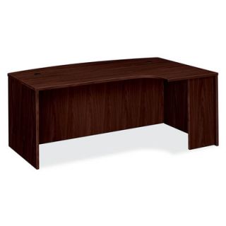Basyx BL Series Desk Shell with Curved Extension BSXBL211 Color Mahogany, Or