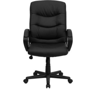 FlashFurniture Mid Back Leather Office Chair GO9771BKLEA