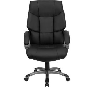 FlashFurniture High Back Leather Executive Chair with Wing Back BT9123BK