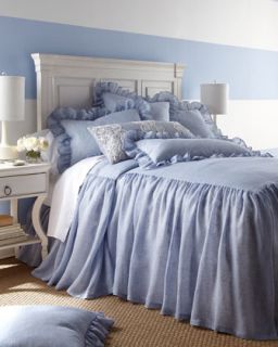 Queen Savannah Skirted Coverlet, 80 x 60 with 30 drop   Pine Cone Hill
