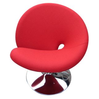 International Design Ziggy Swivel Leisure Side Chair BA10 Color Red