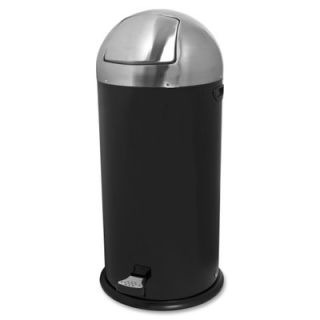 Genuine Joe Pedal Receptacle Bin 58888 / 58889 / 58890 Color Black/ Silver