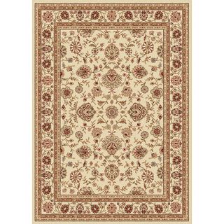Ivory Abstract Area Rug (76 X 910)
