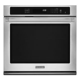 KitchenAid Pro Line Self Cleaning Convection Single Electric Wall Oven (Stainless Steel) (Common 30 in; Actual 30 in)