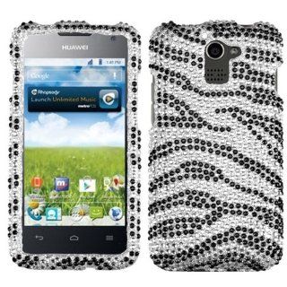 MyBat HWM931HPCDM010NP Dazzling Diamond Bling Case for Huawei Premia M931   Retail Packaging   Black Zebra Skin Cell Phones & Accessories