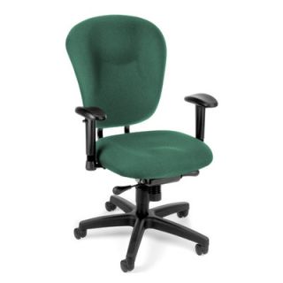 OFM Conference Mid Back Chair with Arms 635 Finish Green