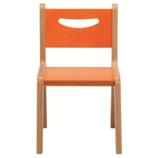 Whitney Plus 12 Birchwood Classroom Chair CR2512 Seat Color Hot Pumpkin