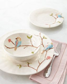 12 Piece Colored Bird on Branch Dinnerware Service