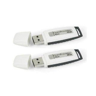 Kingston Digital Inc. 4 GB DataTraveler Generation3 2.0 USB Drive Flash Drive, 2 Pack DTIG3/4GB 2P   White and Gray Electronics