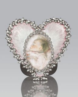 Pale Pink Oval & Heart Frame   Jay Strongwater