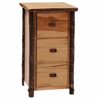 Fireside Lodge Hickory 3 Drawer File Cabinet 871 Finish Traditional