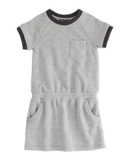 Girls French Terry Dress, Heather Gray, S XL   Vince