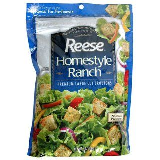 Reese Homestyle Ranch Croutons, 5 Ounce Bags (Pack of 12)  Salad Croutons  Grocery & Gourmet Food