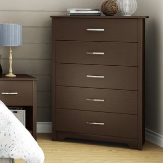 South Shore Fusion 5 Drawer Chest 900 Finish Chocolate