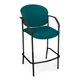 OFM Café Height Chair with Arms 404 C 80 Fabric Color Teal