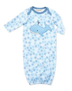 Whale Patch Jersey Sac Gown, Blue, 0 3 Months   Cach Cach