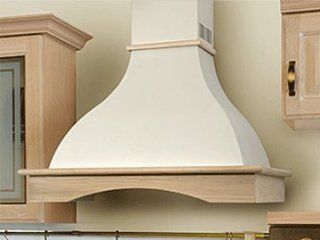Range Hood Wall Mounted Wood 36" CHR 114 NT AIR. Made in Italy.