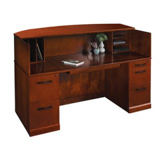 Mayline Sorrento Reception Desk with Counter SRCD Finish Bourbon Cherry, Cou