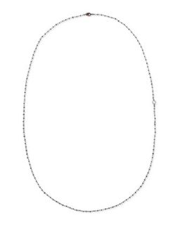 Black Diamond Briolette Necklace with Diamond Signature Oval, 36L   Ivanka