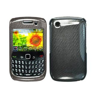 Hard Plastic Snap on Cover Fits RIM Blackberry 8520 8530 9300 9330 Curve, Curve 3G Carbon Fiber Glossy AT&T, Sprint, Verizon Cell Phones & Accessories