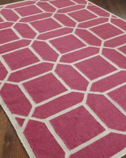 Octagonal Maze Flatweave Rug, 5 x 8   Exquisite Rugs