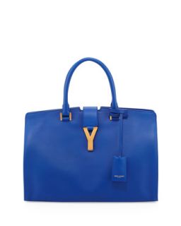 Y Ligne Classic Cabas Carryall Bag, Blue   Saint Laurent