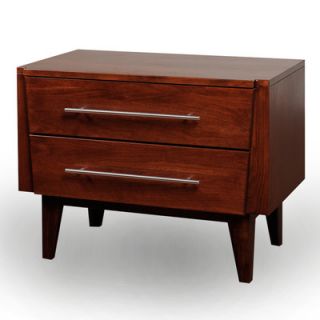 JS@home Green Bay Road 2 Drawer Nightstand GB120 Size 24, Finish Chicago