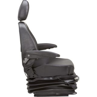 K & M Heavy-Duty Mechanical Suspension Seat — Black, Model# 7912  Construction   Agriculture Seats