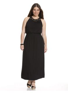 Lane Bryant Plus Size Beaded maxi dress     Womens Size 18/20, Black