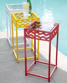 Chevron Outdoor Accent Table