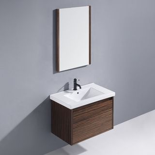 Vigo Vigo 32 inch Espresso Petit Single Bathroom Vanity With Mirror Espresso Size Single Vanities