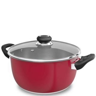 Morphy Richards Equip 24cm Stainless Steel Casserole Pot   Red      Homeware