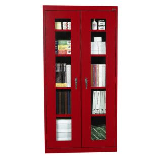 Sandusky Classic Series 36 Clear View Storage Cabinet CA4V3618780 Finish Red