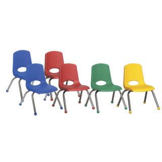 ECR4Kids 12 Plastic Stack Chair with Chrome Legs (Set of 6) ELR 15110 AS / E
