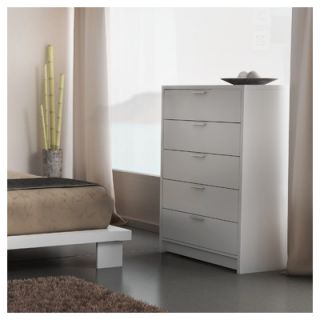 Stellar Home Cosmopolis 5 Drawer Chest S203 1 Color White