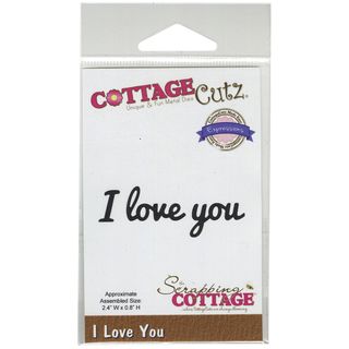 Cottagecutz Expressions Die 2.4inx.8in i Love You