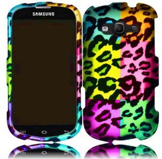 For Samsung Galaxy Reverb M950 Hard Design Cover Case Bright Colorful Leopard Cell Phones & Accessories
