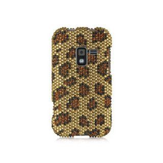 Gold Leopard Bling Gem Jeweled Crystal Cover Case for Samsung Galaxy Attain 4G SCH R920 Cell Phones & Accessories
