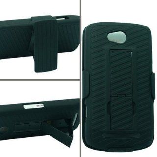 For Coolpad Quattro 4G 5860E Hard Case Stand + Holster Belt Clip Stand Black 