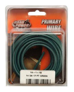 Coleman Cable 14 1 15 14 Gauge 17 Foot Automotive Copper Wire, Green   Electrical Wires  