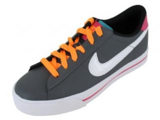 Nike Women's Sweet Classic Leather   Dark Grey / White Pink Force Bright Citrus, 6.5 B US Shoes
