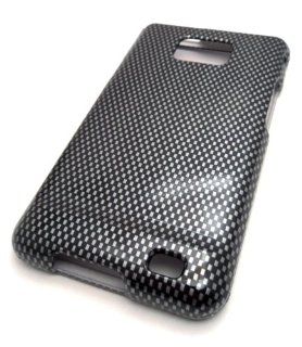 Samsung Galaxy S959G S2 SII II 2 BLACK CARBON FIBER HARD Case Skin Cover Mobile Phone Accessory Straight Talk Cell Phones & Accessories