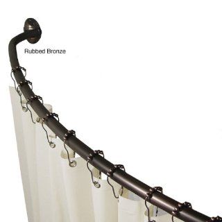 Oil Rubbed Bronze Curved SHOWER ROD Bath bathtub NEW   Shower Curtain Rods