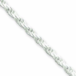 Genuine .925 Sterling Silver 2.5mm Diamond Cut Rope Chain 20 Inch Length 11.8 Grams. . Mireval Jewelry