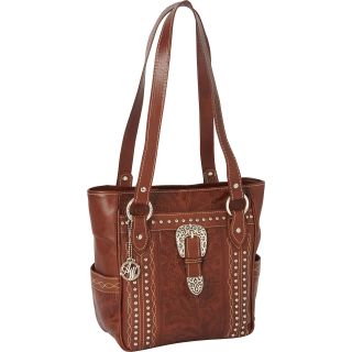 American West Twisted Trail Zip Top Tote