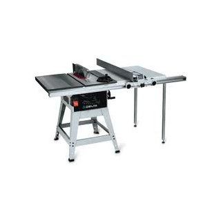 Delta 36 681 10 Inch Left Tilt 1 1/2 Horsepower Contractor Saw with 30 Inch Unifence, 1 Cast Iron Extension Wing, and Table Board, 120/240 Volt 1 Phase   Power Table Saws  