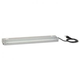 15W Fluorescent Light Pack for Hutches, 23 1/2w x 3 1/2d x 1 3/4h, Pewter Finish   Compact Fluorescent Bulbs  