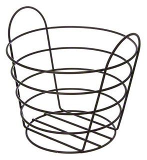 American Metalcraft BWB965 Round Wire Basket with Handles, 9 by 6 1/2 Inch, Black Home Storage Baskets Kitchen & Dining