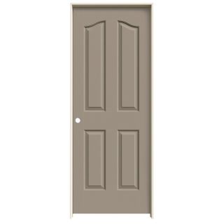 ReliaBilt 4 Panel Arch Top Hollow Core Textured Molded Composite Right Hand Interior Single Prehung Door (Common 80 in x 24 in; Actual 81.69 in x 25.56 in)