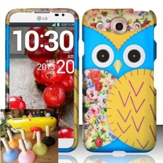 [Buy World, Inc] for Lg Optimus G Pro E980 (At&t)   Rubberized Design Cover   Owl 2+ Toilet Stand Cell Phones & Accessories